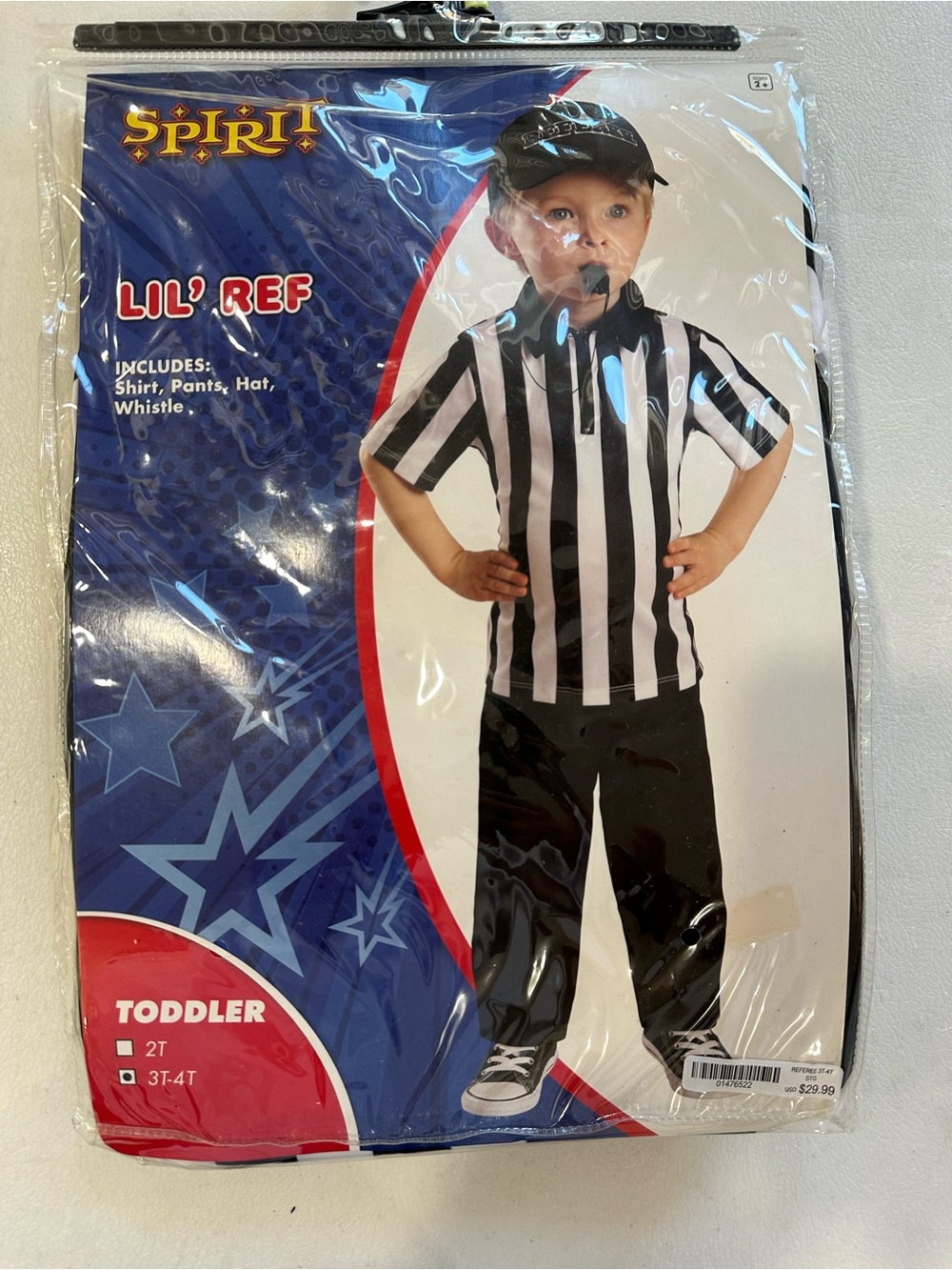 Spirit Halloween Lil Ref Toddler Costume Toddler Referee Costume Black & White
